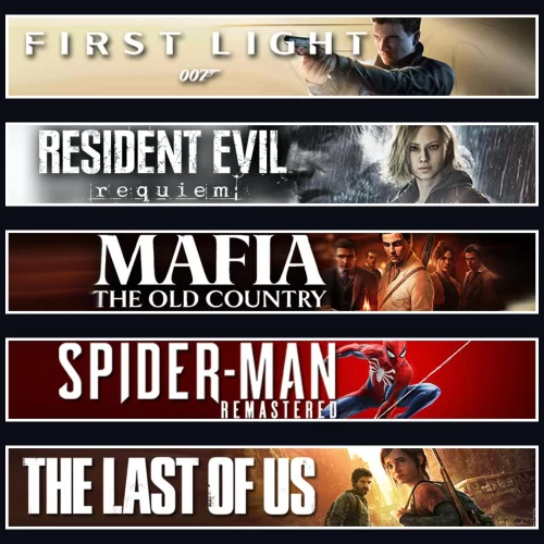 007 +Evil 9 +Mafia +Spider 1 +TLOU1